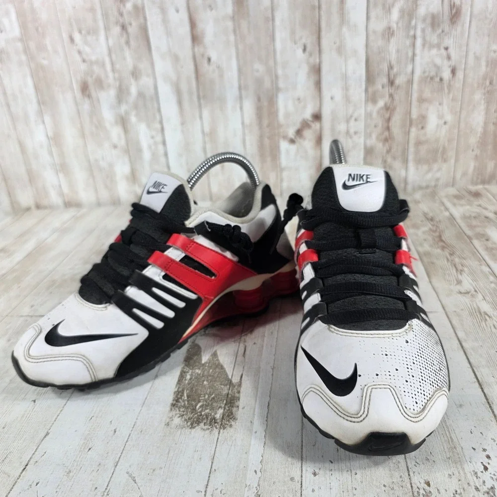 Nike‎ Shox NZ Womens 6.5 White Black Red Running Shoes 646824-100 Retro Y2K